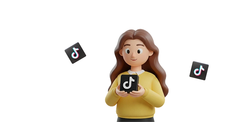 A girl buying a TikTok account