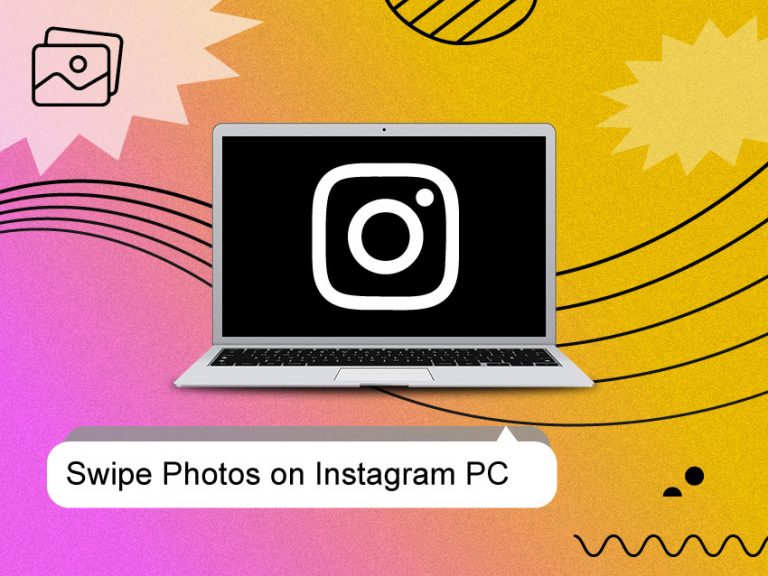 Swipe IG photos on pc
