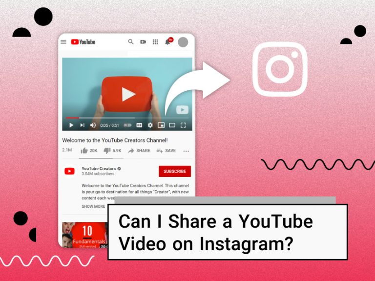 Share youtube video on IG