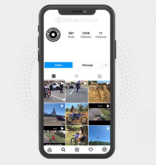 Instagram account Motorcrossing Time (103 k Followers)