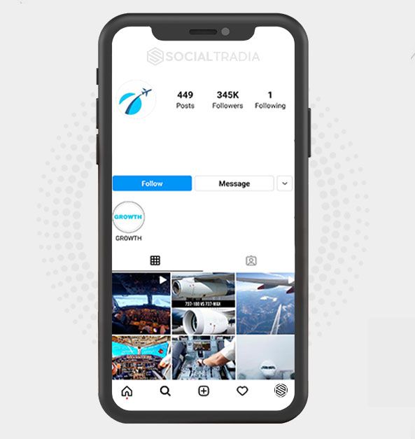 Instagram account Aviation Spot (838 k Followers)