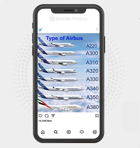 Instagram account Aviation Spot (838 k Followers)