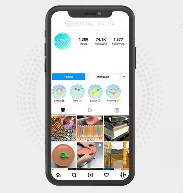 Instagram account Satisfying Vids (51.9 k Followers)