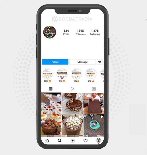 buy Instagram account SweetRecipes (181 k Followers)