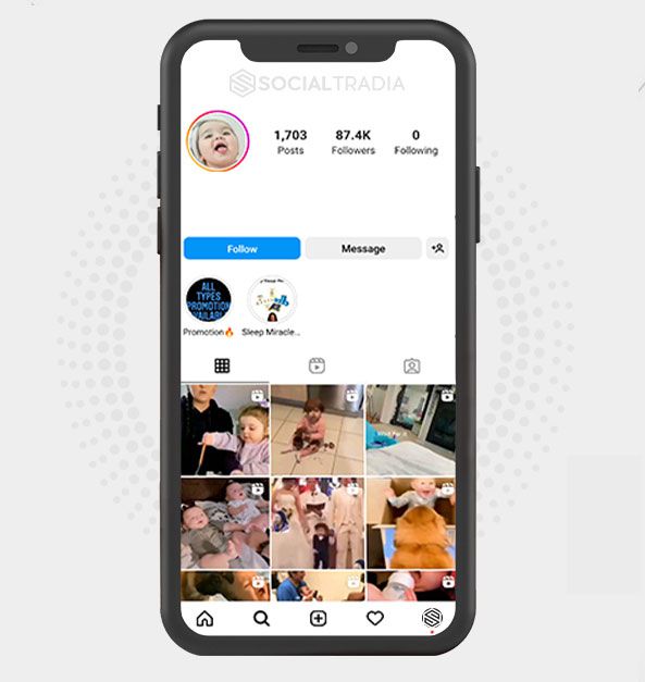 Instagram account LovelyBaby (71.2 k Followers)