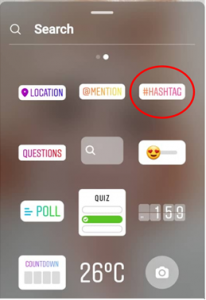 The "Hashtag" Instagram Stories Stickers