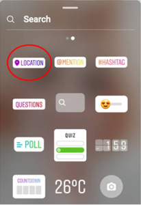 The "Location" Instagram Story Sticker