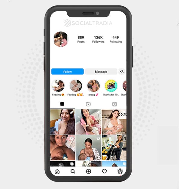 buy Instagram account Breastfeeding Moments (358 k Followers)