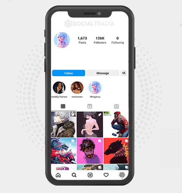 Instagram account ArtPage (107 k Followers)