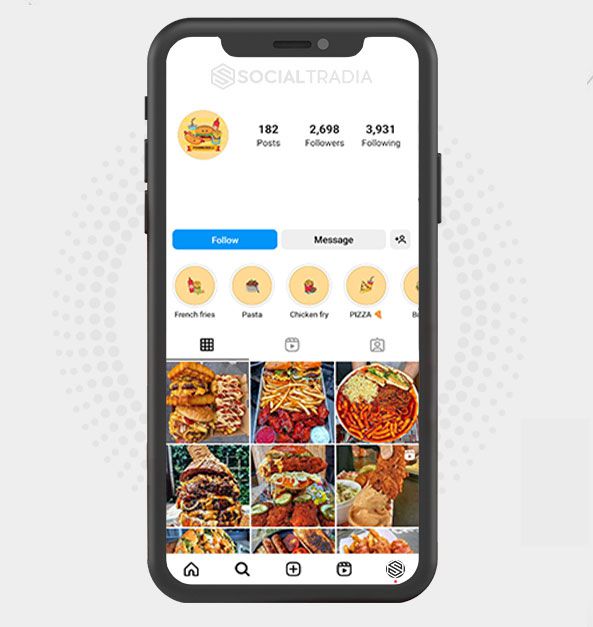 Instagram account Yummy Junks (5.5 k Followers)