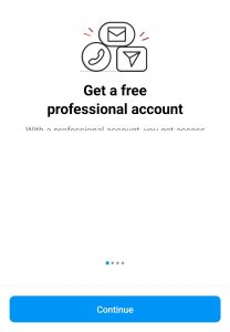 Professional account for affiliate marketing