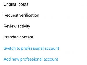 Professional account for affiliate