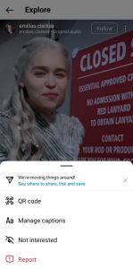 instagram explore page not interested