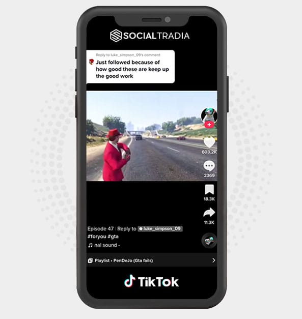TikTok account GamingFans (1.1 m Followers)