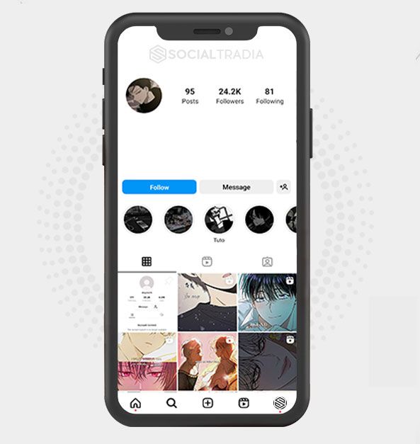 Instagram account Animes Lovers (16.9 k Followers)