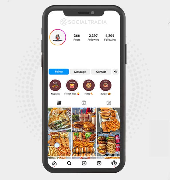buy Instagram account Fatty Food (2.3 k Followers)
