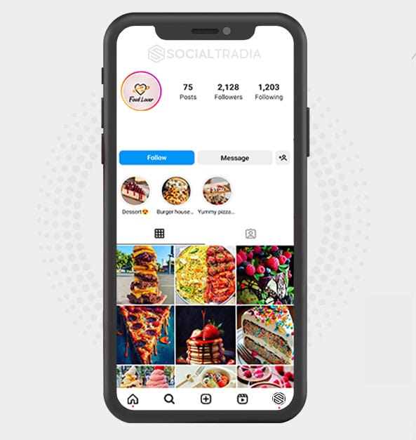 buy Instagram account Tasty Spot (2.1 k Followers)