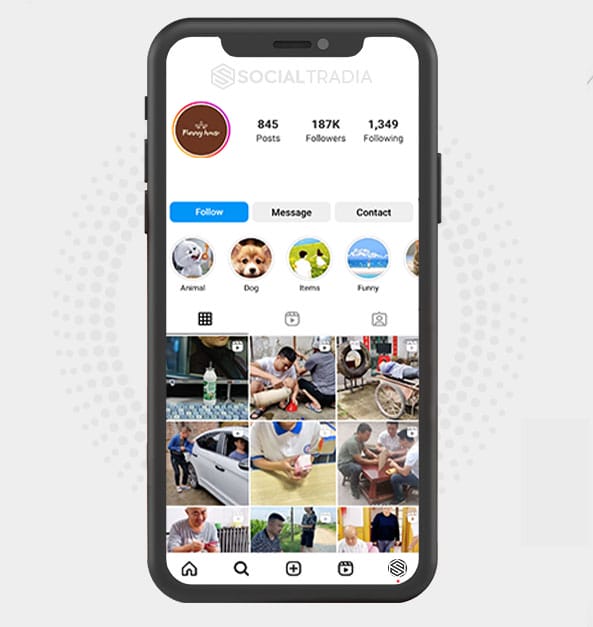 buy Instagram account Funny Clips (310 k Followers)