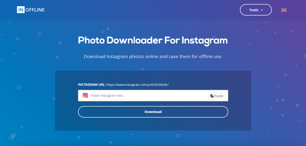 Instaoffline a tool to download IG posts