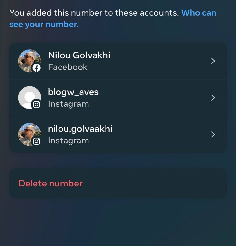 delete number