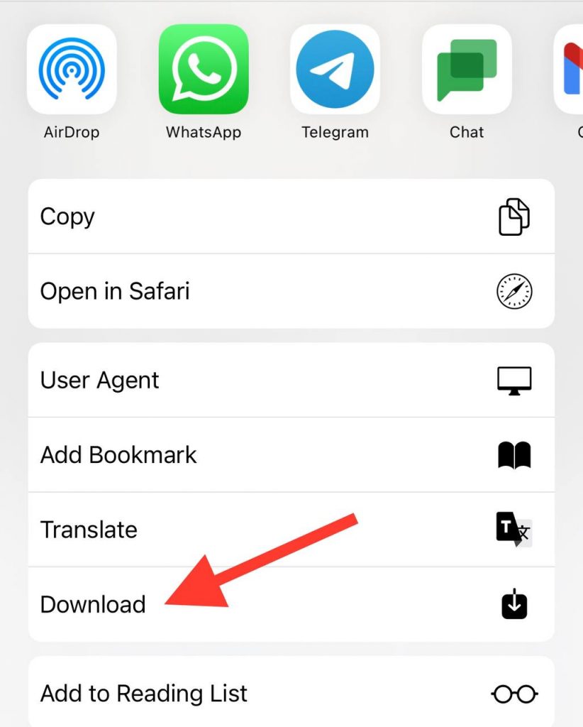 download by Safari