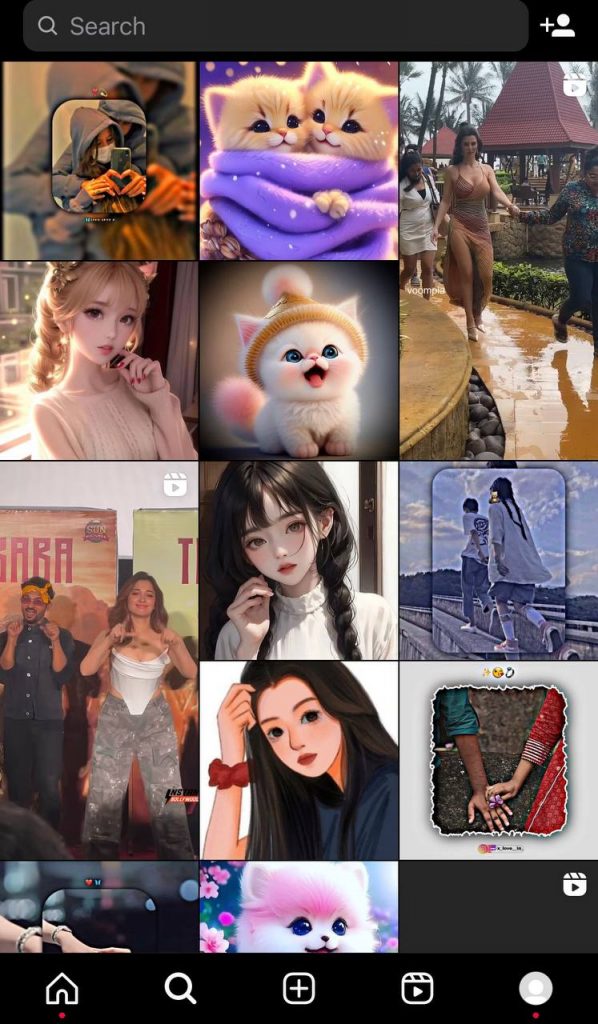 search by explore page