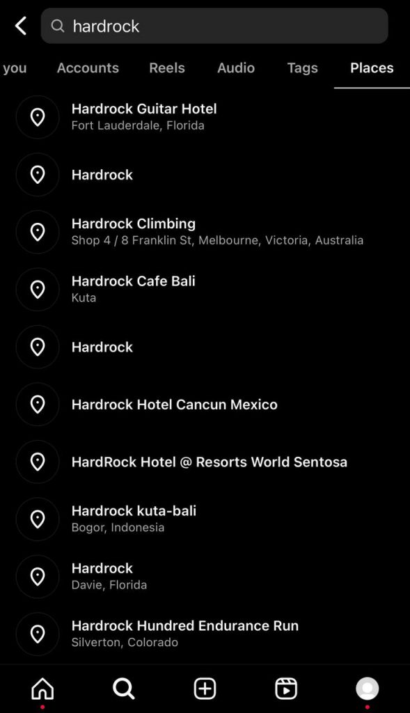 search using Geo tags