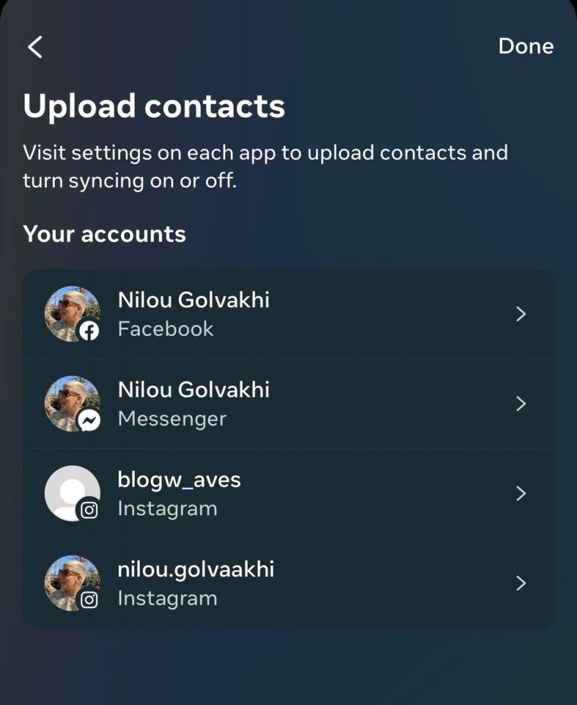upload contacts