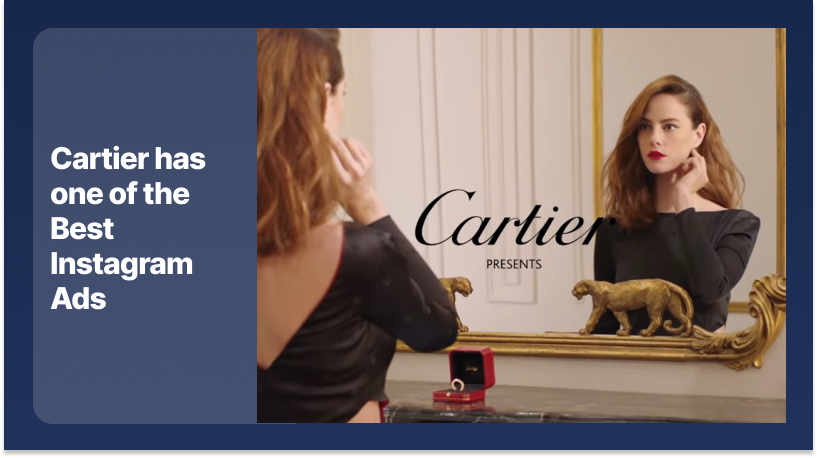 Cartier as one of best IG ads