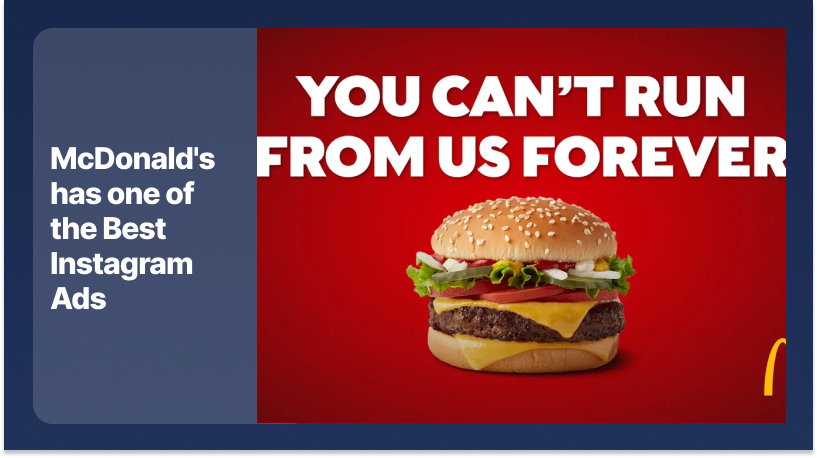 McDonald's as one of best IG ads
