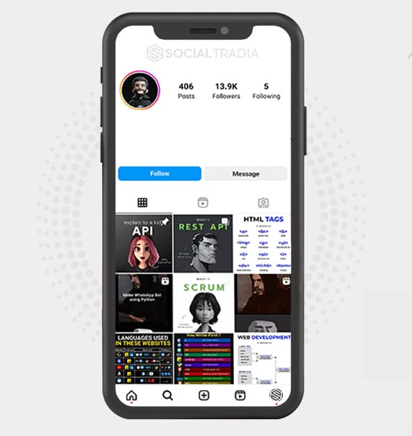 buy Instagram account Programming Posts (73.5 k Followers)