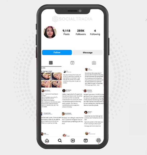 Instagram account Tough Stand (242 k Followers)