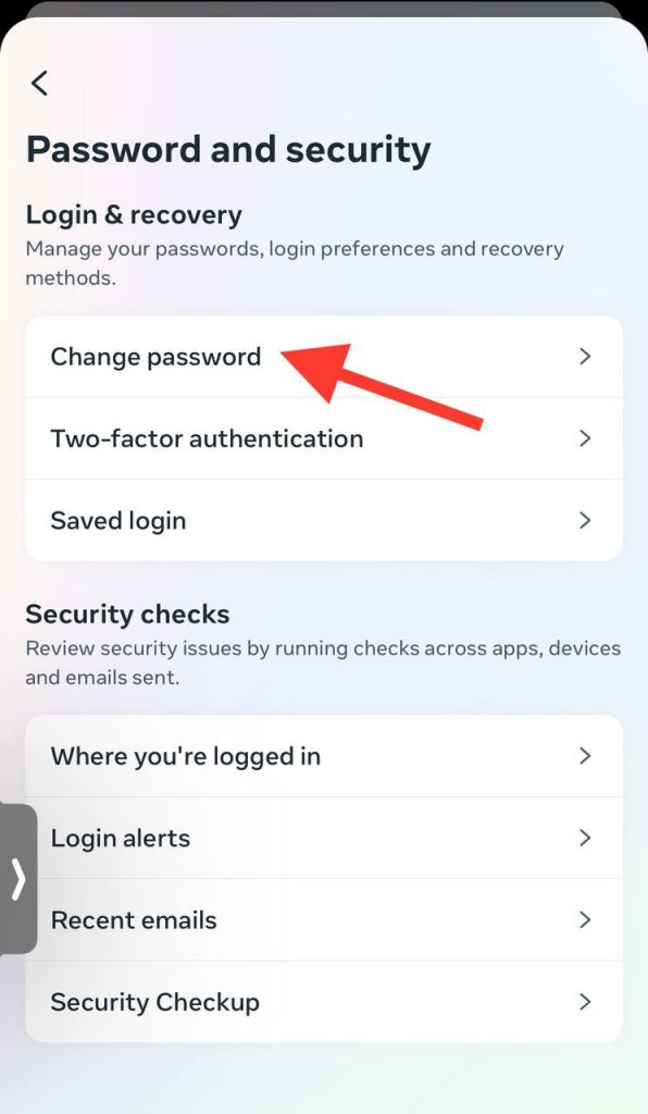 change password
