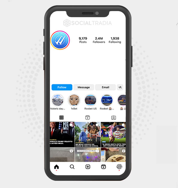 buy Instagram account Daily News (2.4 m Followers)