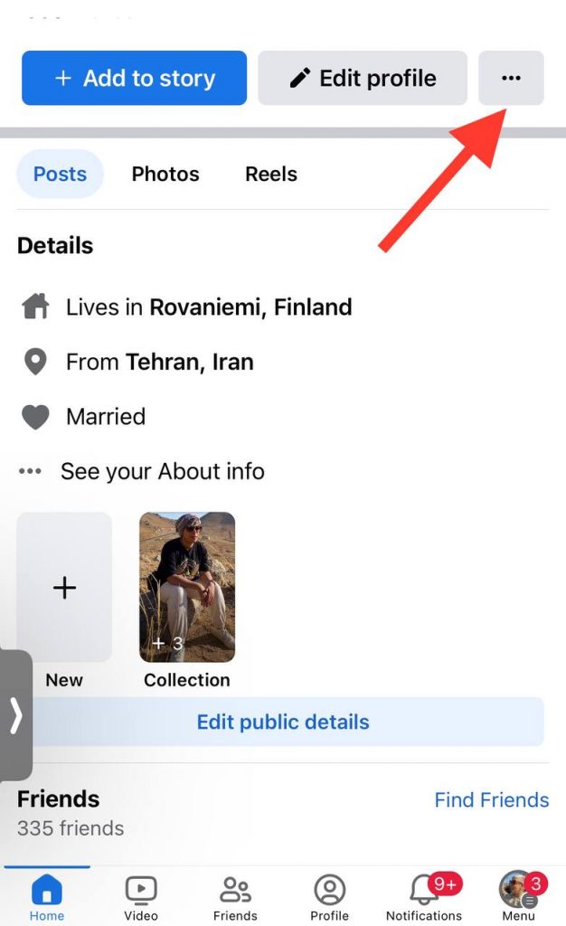 go to Facebook setting