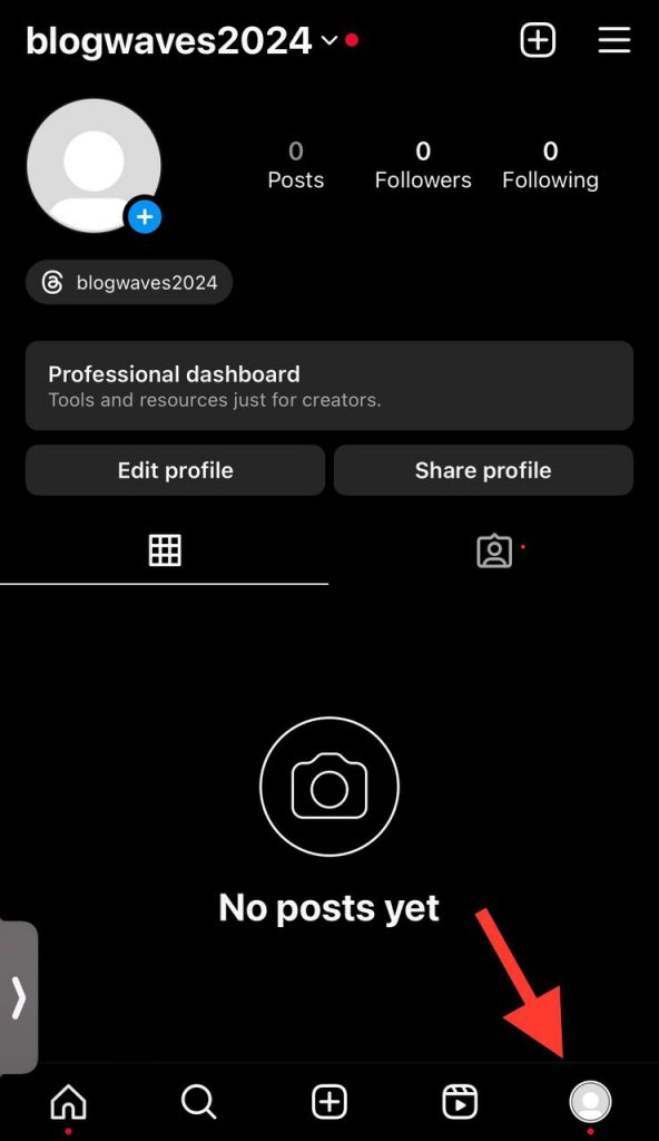 go to your profile