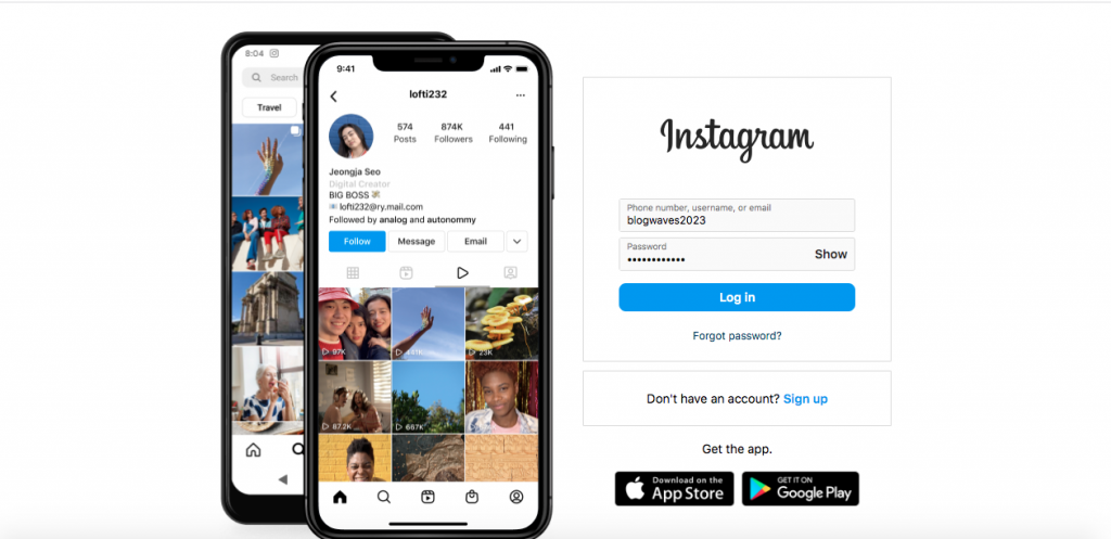 Instagram web