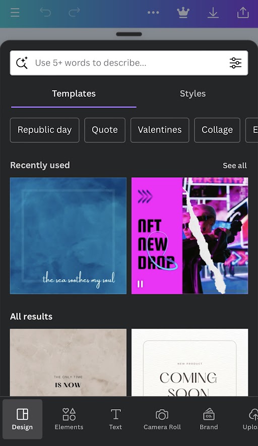 choose a design