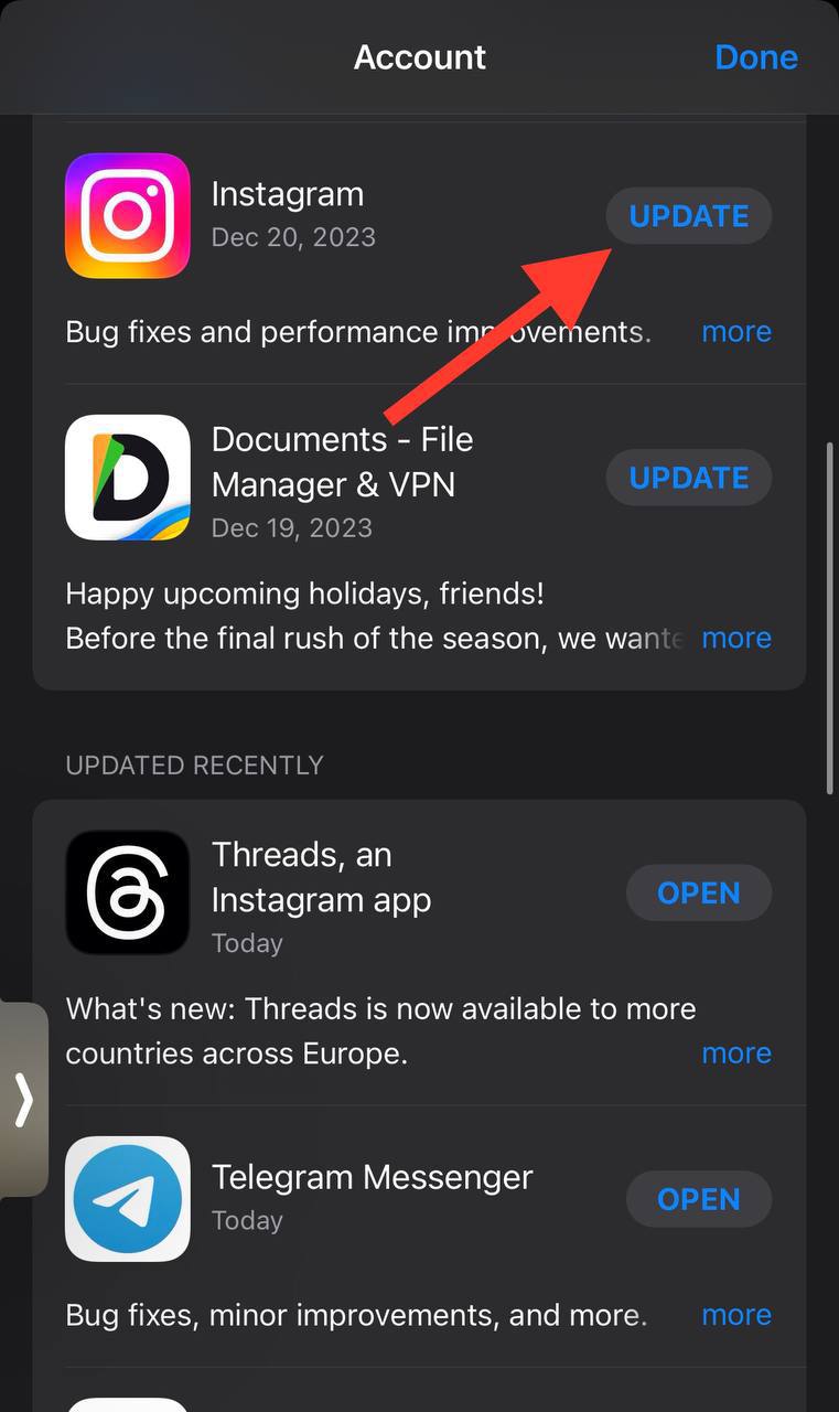 software update issues
