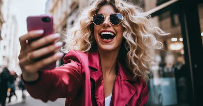 girl taking a selfie