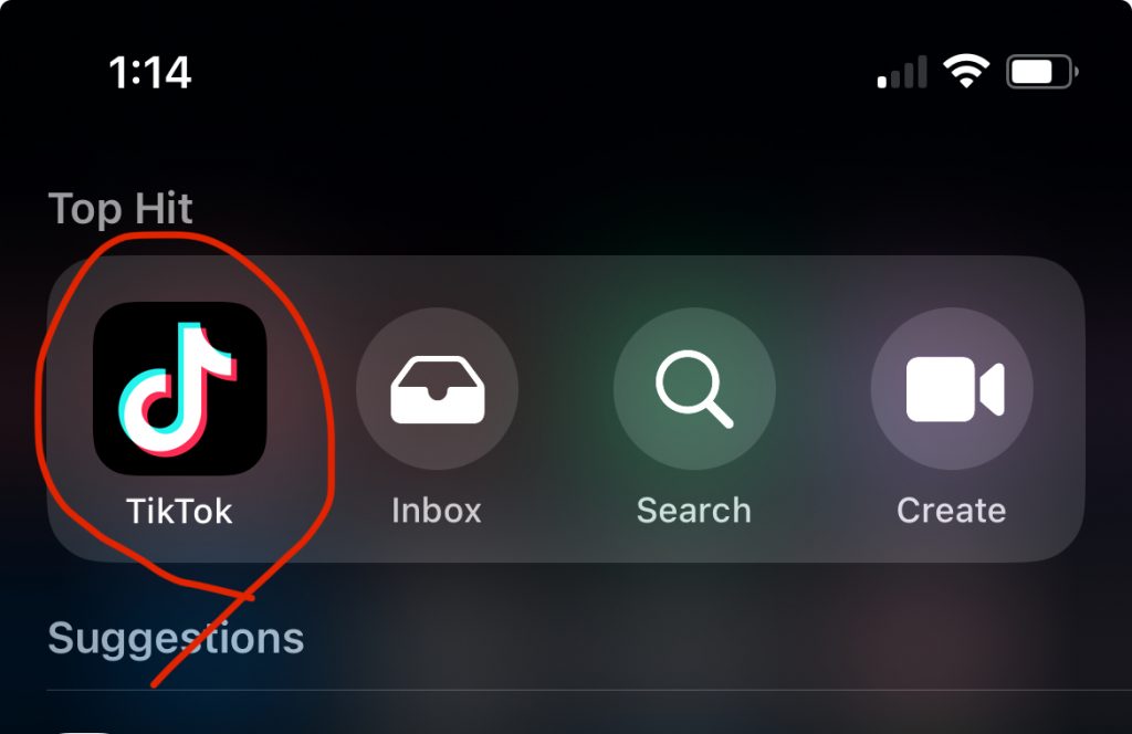 Open the TikTok app