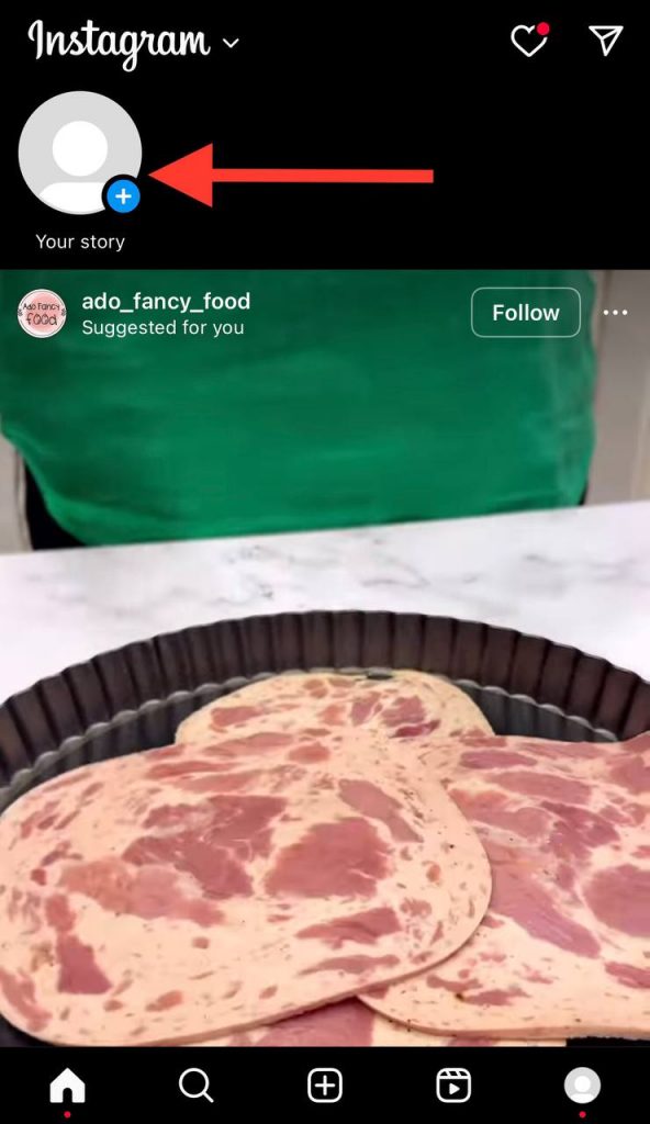 Choose story icon on IG