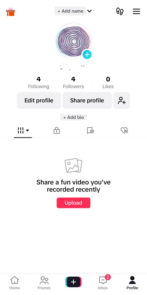 Tap on profile icon