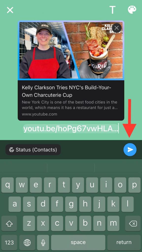 click on share button