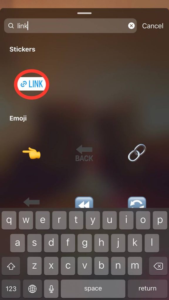 search for Link sticker