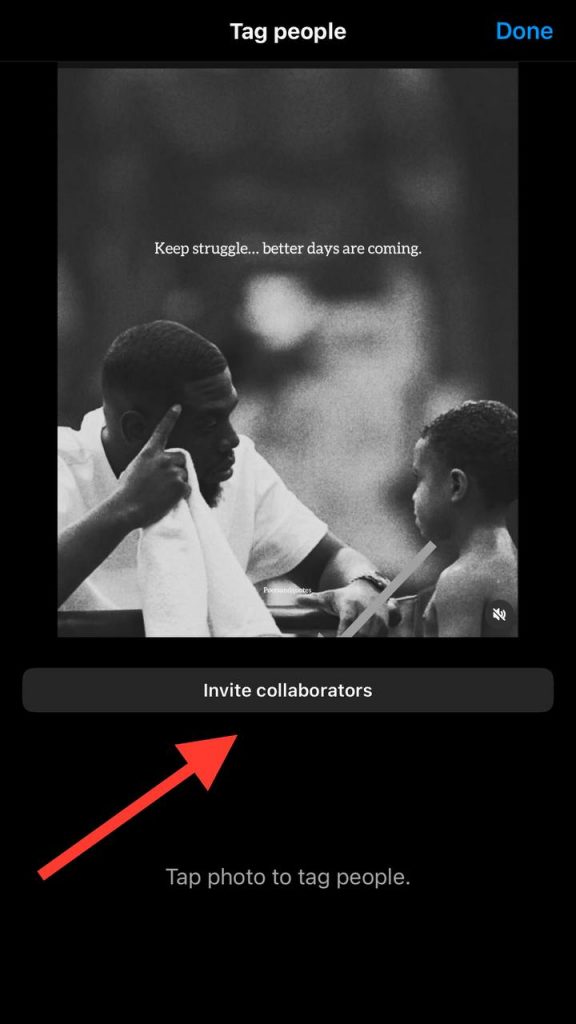 Select invite collaborator