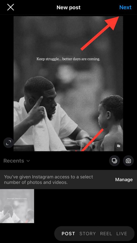 Tap Next