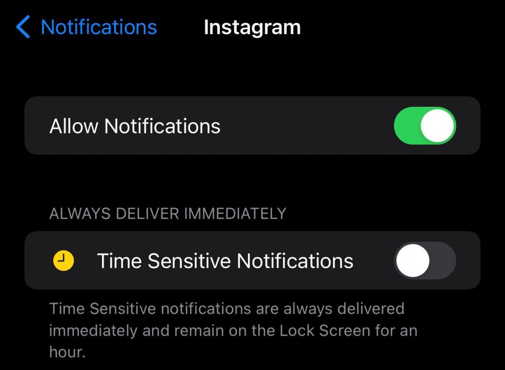 allow notification