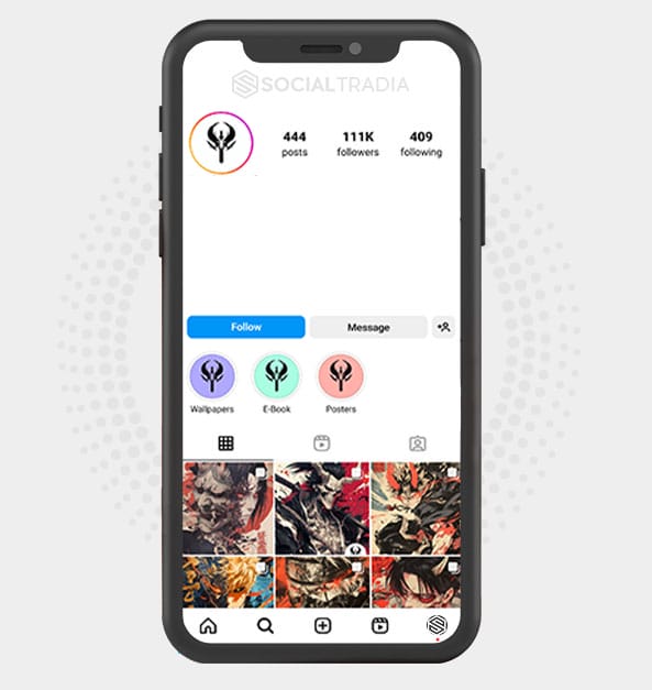 Instagram account AnimePage (120k Followers)