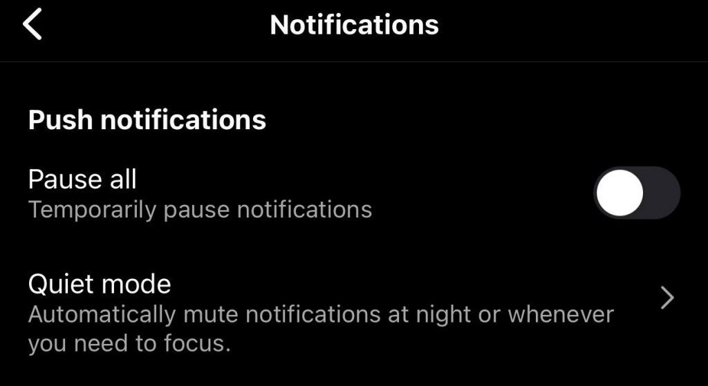 choose various notification modes